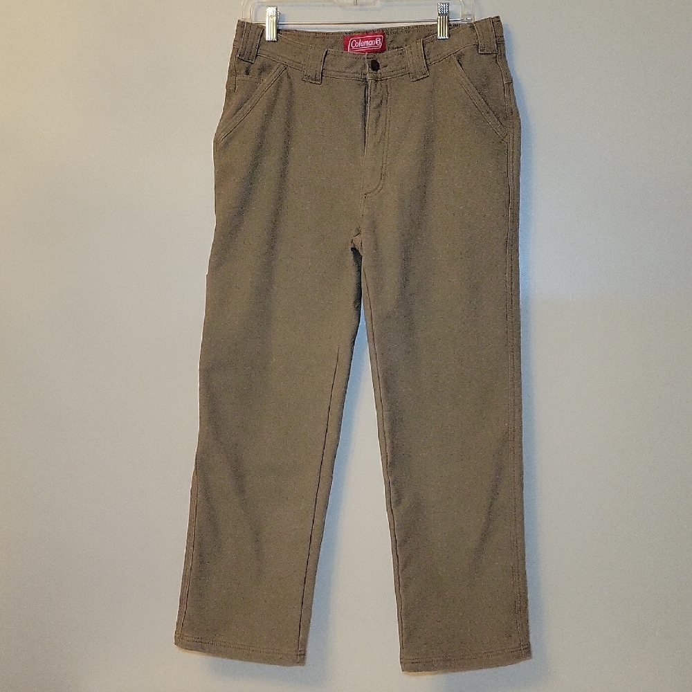 Coleman fleece lined tear‎ resistant canvas pants Tan Men's 32/30 Utility